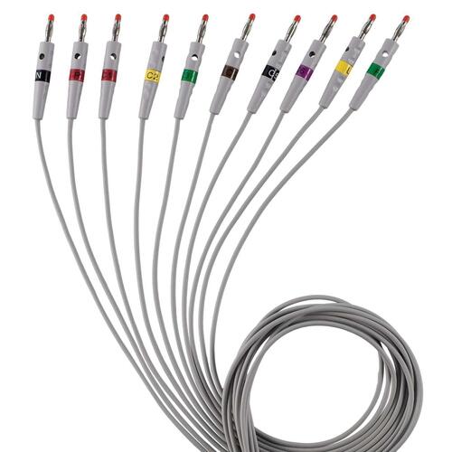 SPEK5-1B. ECG patient cable, banana plugs, for the Spirare and Cardiax ECG. 