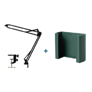 11004. EKG bordstativ. Svart arm med holder i grønn/glitter.