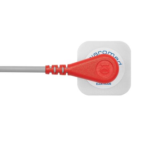 Illustration of a press stud electrode, for rest ECG. 
