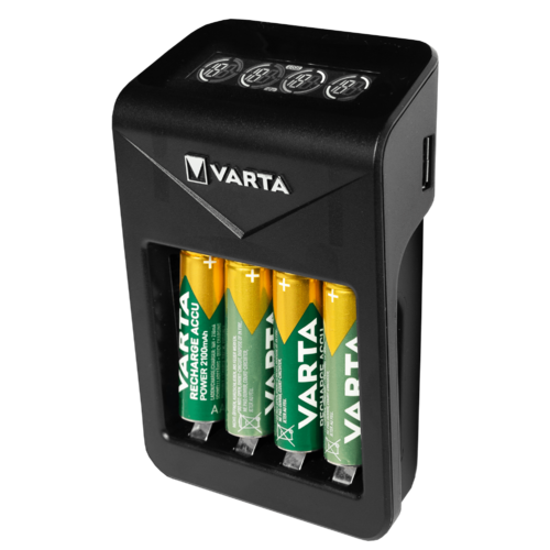 SPABPB03B. VARTA LCD lader med 4 oppladbare batterier 